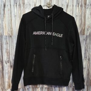 American Eagle Unisex Black Active Flex Hoodie Size M